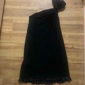 Elijah One-Shoulder Sexy Black Dress